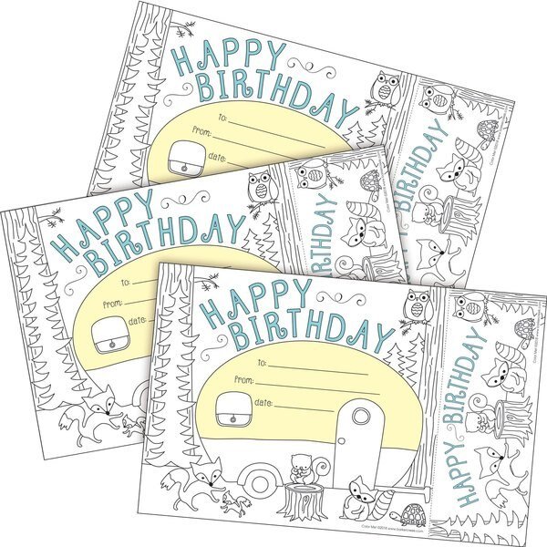 Color Me! Happy Birthday Awards & Bookmarks Set, 90/Set, Barker Creek, Mfr#: 4163